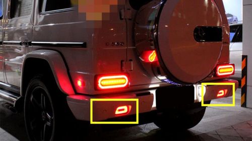 W463 Rear Bumper Fog Light（Made In China）Black 1990~2018y &mdash;&mdash; LED